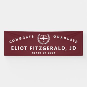 Law School Graduation Party Banner by partygames at Zazzle