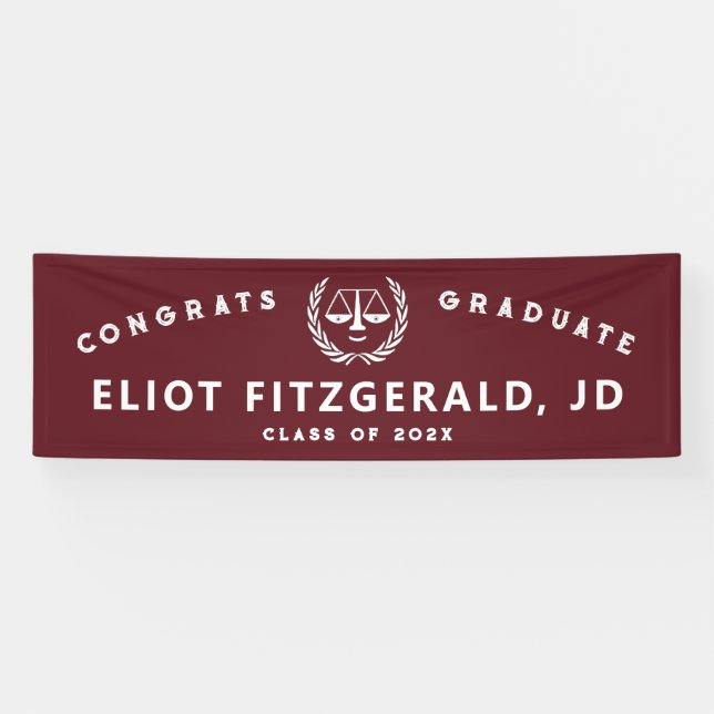 Law School Graduation Party Banner (Horizontal)