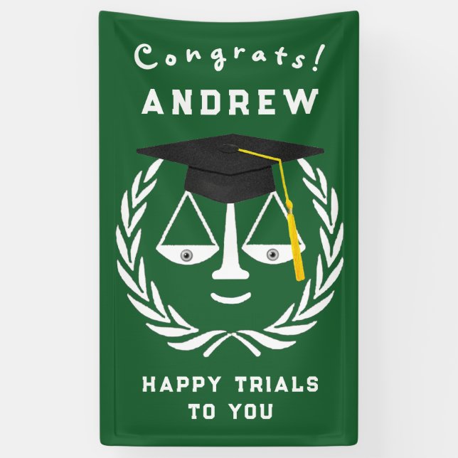 Law School Graduation Party Banner (Vertical)