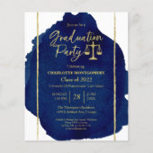 Law School Graduation Party Budget Invitation (Front)