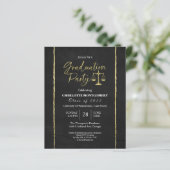 Law School Graduation Party  Budget Invitation (Standing Front)