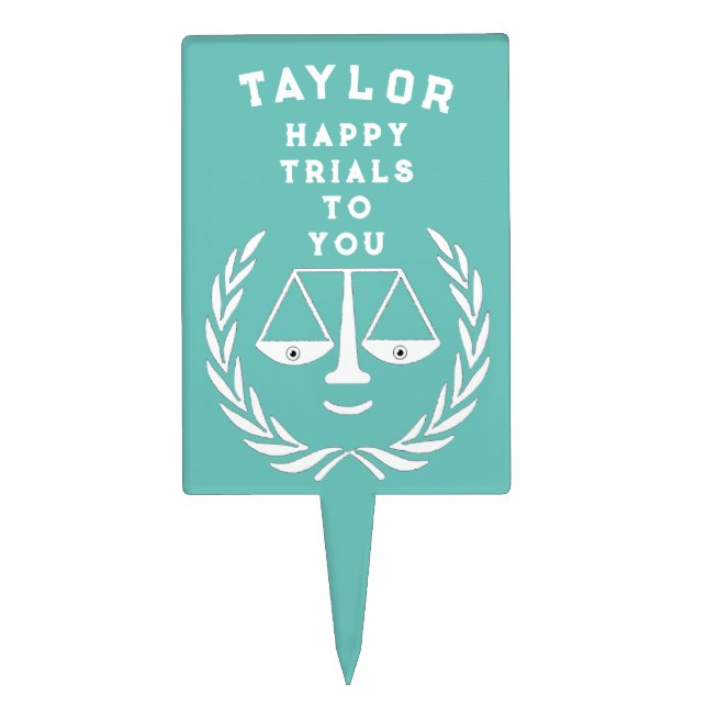 Law School Graduation Party Cake Topper (Front)