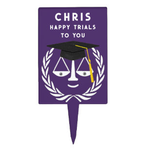 Law School Graduation Party Cake Topper
