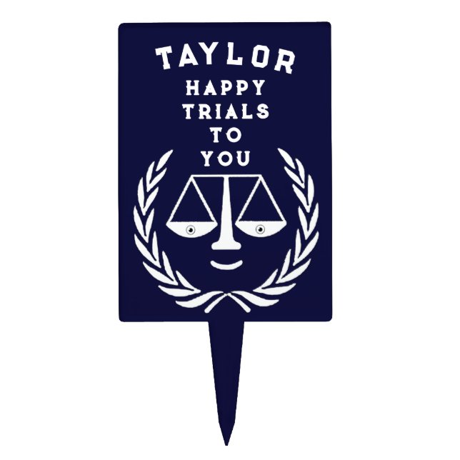 Law School Graduation Party Cake Topper (Front)