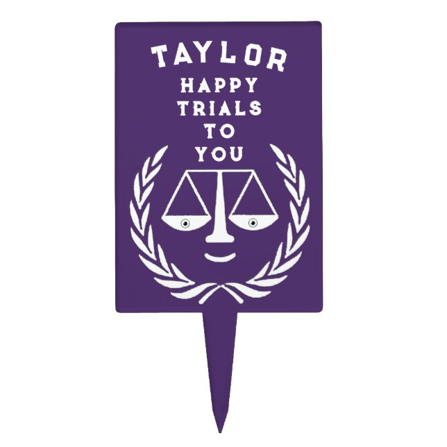 Law School Graduation Party Cake Topper (Front)