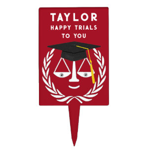 Law School Graduation Party Cake Topper