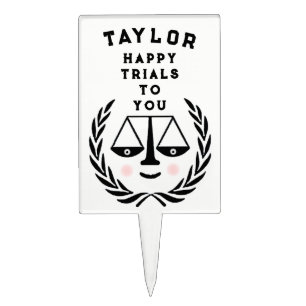 Law School Graduation Party Cake Topper