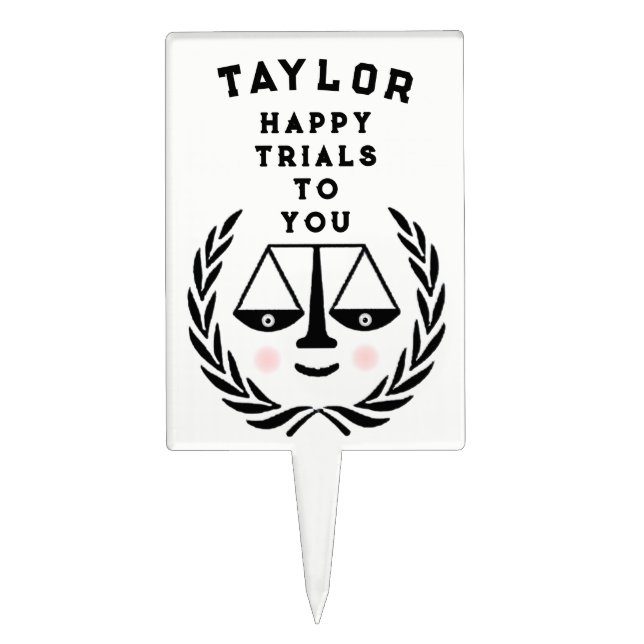 Law School Graduation Party Cake Topper (Front)