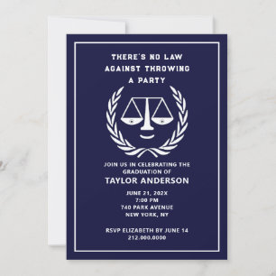 Law School Graduation Party Invitation