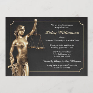 Law School Graduation Party Invitation
