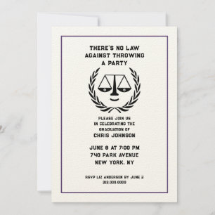 Law School Graduation Party Invitation