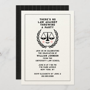 Law School Graduation Party Invitation