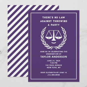 Law School Graduation Party Invitation