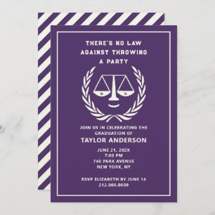 Law School Graduation Party Invitation