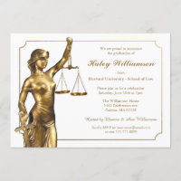 Law School Graduation Party Invitation