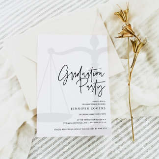 Law School Graduation Party Invitation