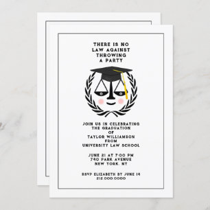 Law School Graduation Party Invitation