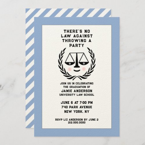 Law School Graduation Party Invitation