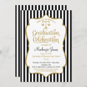 Law School Graduation Party Invitation Lawyer (Front/Back)