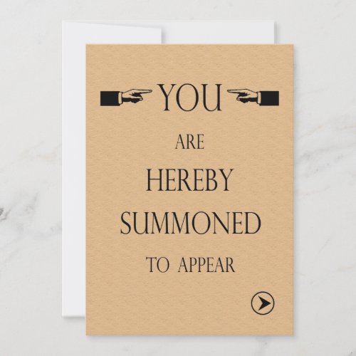 Law School Graduation Party Invitation Summons