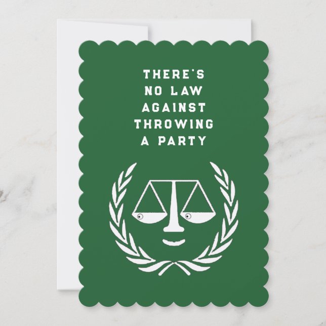 Law School Graduation Party Invitations (Front)