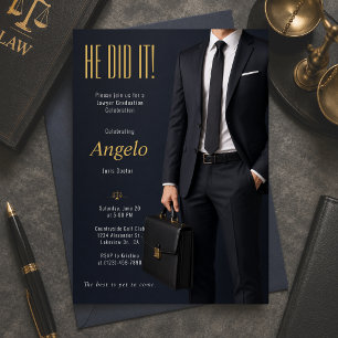Law School Graduation Party Invite
