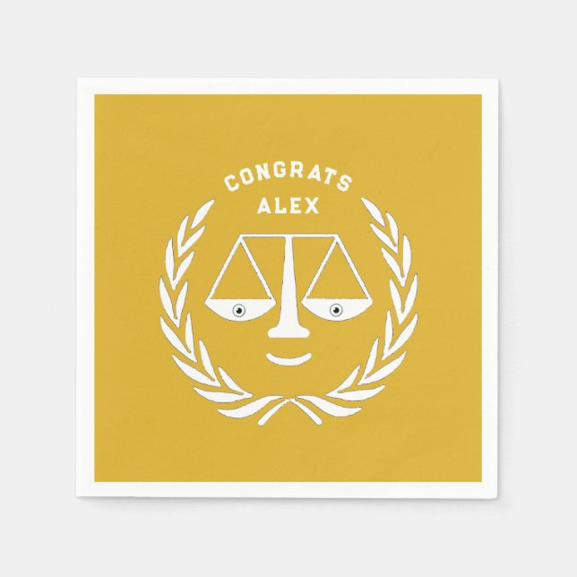 Law School Graduation Party Napkins (Front)