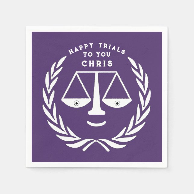 Law School Graduation Party Napkins (Front)