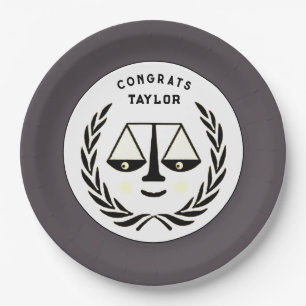 Law School Graduation Party Paper Plates