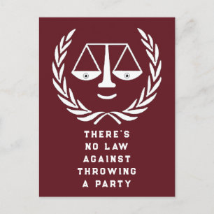 Law School Graduation Party Postcard