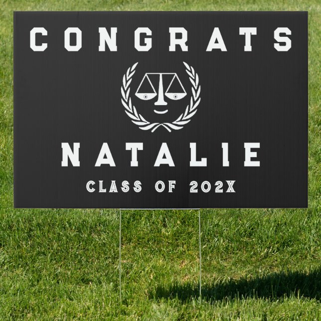 Law School Graduation Party Sign (Insitu)