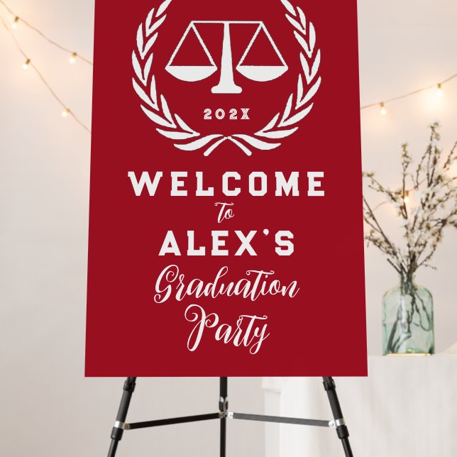 Law School Graduation Party Welcome Sign (In Situ (Stand))