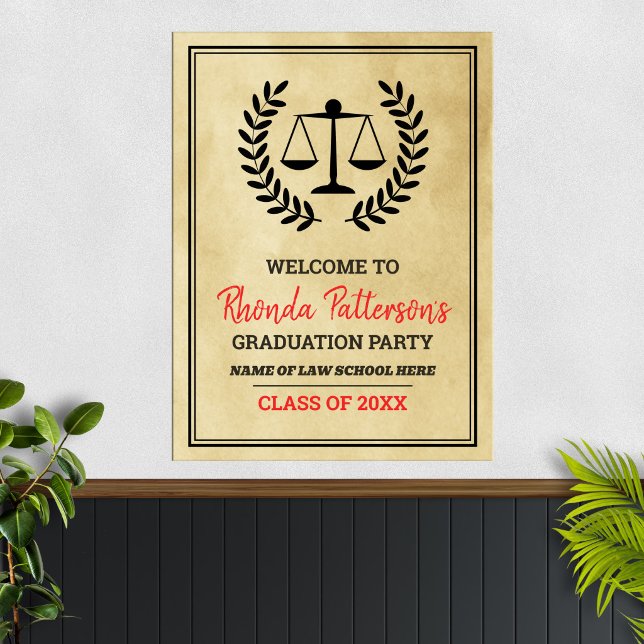 Law School Graduation Party Welcome Sign (Creator Uploaded)