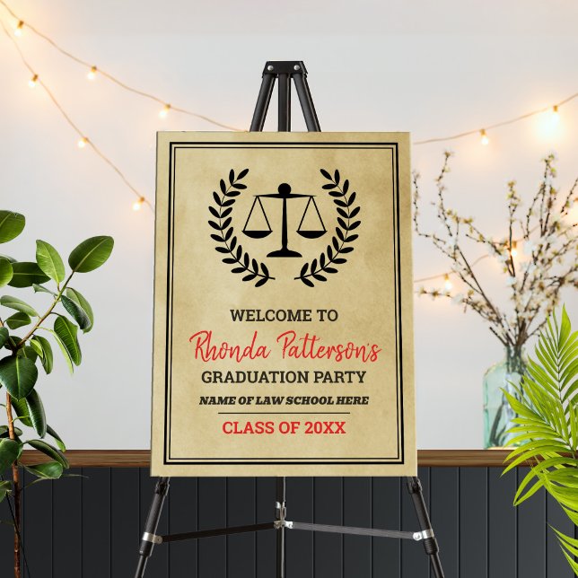 Law School Graduation Party Welcome Sign (Creator Uploaded)