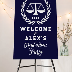 Law School Graduation Party Welcome Sign