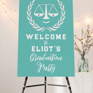 Law School Graduation Party Welcome Sign