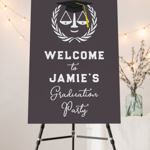 Law School Graduation Party Welcome Sign