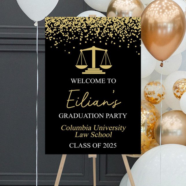 Law School Graduation Party Welcome Sign, Class of Foam Board (Creator Uploaded)