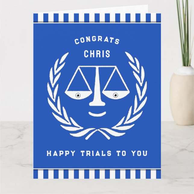 Law School Graduation Personalized Card (Front)