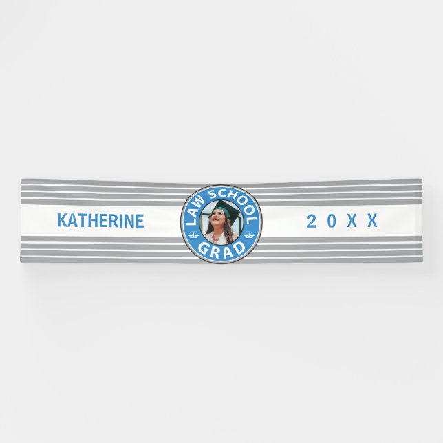 Law School Graduation Personalized Photo Banner (Horizontal)