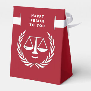 Law School Graduation Red Favor Box