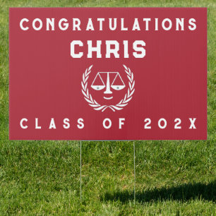 Law School Graduation Sign