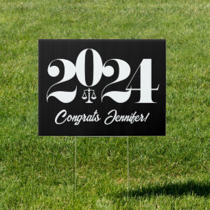 Law School Graduation Yard Sign