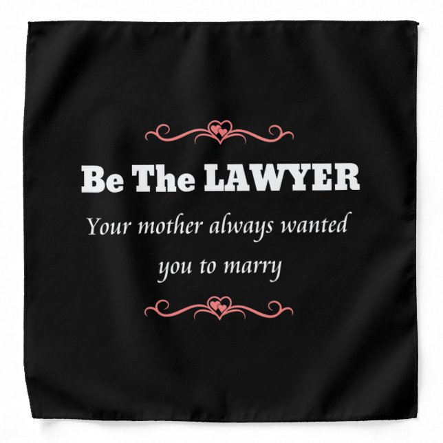 Law School Lawyer Female Graduate - Graduation Bandana (Front)