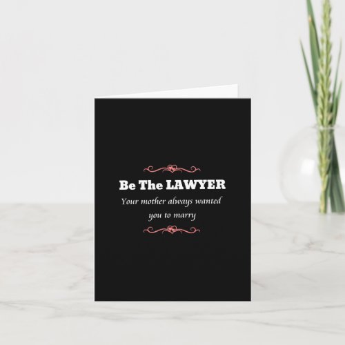 Law School Lawyer Female Graduate _ Graduation Card
