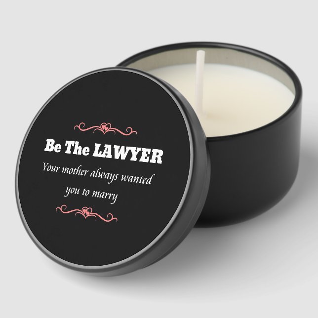 Law School Lawyer Female Graduate - Graduation Mini Candle Favors (Corner)