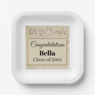 Law School Lawyer Paralegal Graduate Constitution Paper Plates
