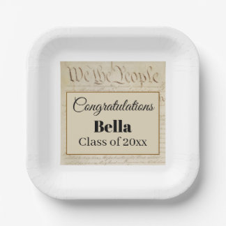 Law School Lawyer Paralegal Graduate Constitution Paper Plates