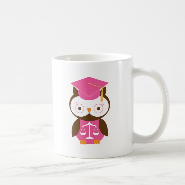 Law School Owl Gift Idea Coffee Mug (Right)