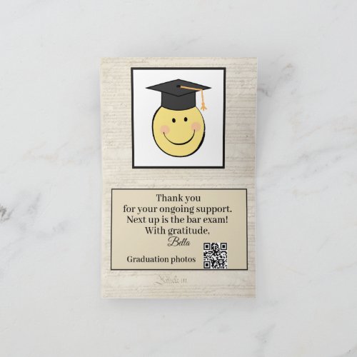Law School Paralegal Graduation Announcement Photo